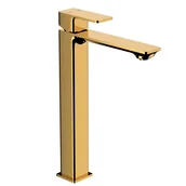 Baterie umywalkowe - Bateria umywalkowa wysoka złota połysk Dust 30.6 cm KFA Armatura - miniaturka - grafika 1