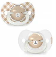 Smoczki uspokajające - Suavinex 309096-SMOCZEK fizjologiczny SX PRO 0-6M 2SZT ŚWIECĄCY BEŻOWY WILD&FREE - miniaturka - grafika 1