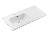 Umywalki - Umywalka meblowa Comad Go 90x46 cm prostokątna lewa biały połysk - miniaturka - grafika 1