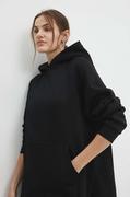 Bluzy damskie - Answear Lab bluza damska kolor czarny z kapturem gładka - miniaturka - grafika 1