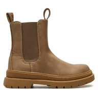 Buty dla dziewczynek - Botki Garvalin 241562 B208 Beżowy - miniaturka - grafika 1