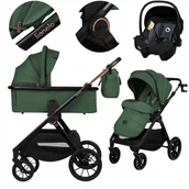 Wózki dziecięce - WÓZEK 3w1 GONDOLA SPACERÓWKA FOTELIK I-SIZE WIELOFUNKCYJNY LIONELO LAYLA - miniaturka - grafika 1