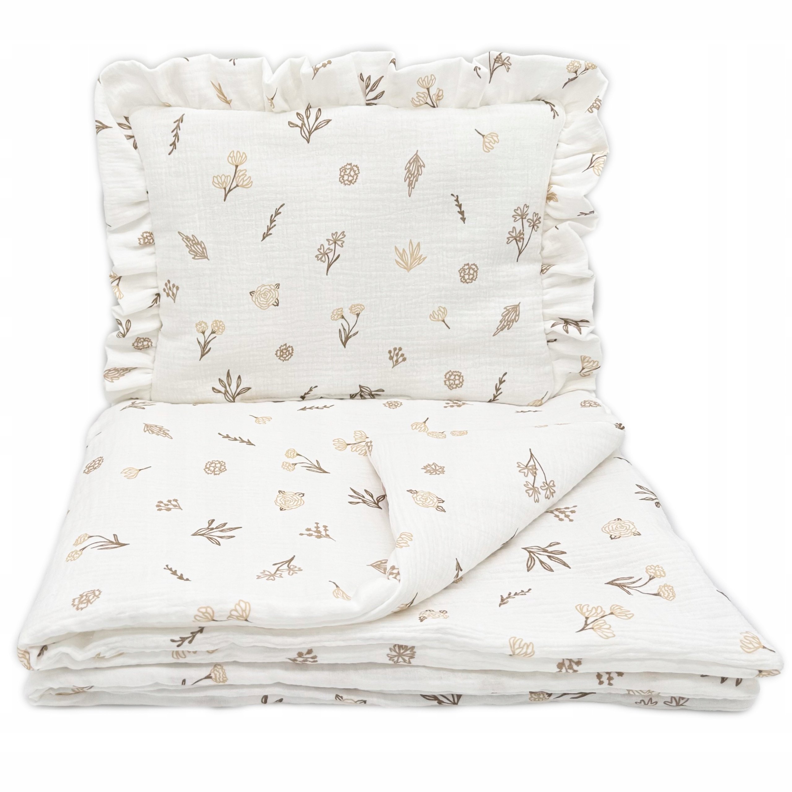 Pościel Muślinowa Z Falbanką 75X 100 Z Wypełnieniem