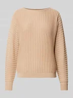 Swetry damskie - Sweter z dzianiny z efektowną przędzą model ‘Violetta’ - miniaturka - grafika 1