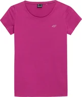 Bluzki damskie - Koszulka damska 4F F0906 różowa 4FAW23TTSHF0906 53S-XL - miniaturka - grafika 1