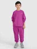 Bluzy dla chłopców - 4F Komplet dresowy dziecięcy - różowy 122/128 (6-8 lat) - miniaturka - grafika 1