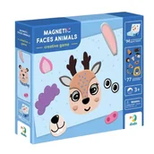 Zabawki interaktywne dla dzieci - GRA MAGNETYCZNA EDUKACYJNA "ZWIERZĘCE TWARZE" KOLOROWY ZESTAW 77 MAGNESÓW - miniaturka - grafika 1
