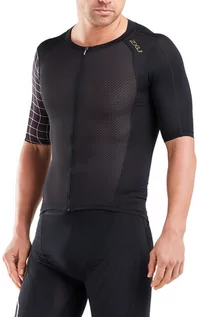 Koszulki sportowe męskie - 2XU Compression Koszulka Mężczyźni, black/gold L 2021 Stroje triathlonowe MT5518a-BLK/GLD-L - grafika 1