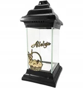 Lampiony i znicze - Znicz wielkanocny kapliczka Wielkanoc pisanka lampion szklany Koszyk 31cm - miniaturka - grafika 1