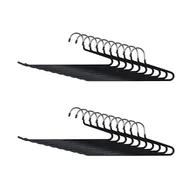 Skarpetki dla dzieci - Relaxdays Wieszaki na spodnie, zestaw 20 sztuk, antypoślizgowe, zajmujące mało miejsca, wys. x szer. x gł.: 17,5 x 35 x 0,5 cm, czarne - miniaturka - grafika 1