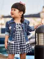 Sukienki i spódniczki dla dziewczynek - Mayoral Sukienka letnia 1963 Granatowy Regular Fit - miniaturka - grafika 1