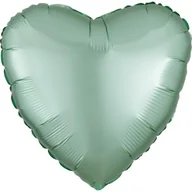 Balony i akcesoria - Balon foliowy Lustre Mint Green serce 43cm - miniaturka - grafika 1