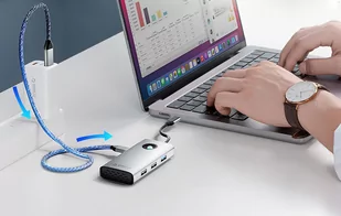 Stacja dokująca HUB 6w1 Orico USB-C, HDMI, 3xUSB (srebrna) - Stacje dokujące i replikatory portów Stacja dokująca HUB 6w1 Orico USB-C, HDMI, 3xUSB (srebrna) - Stacje dokujące i replikatory portów - miniaturka - grafika 4