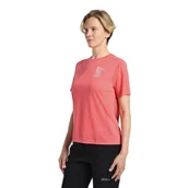 Koszulki i topy damskie - Damska koszulka funkcjonalna Jack Wolfskin VONNAN GRAPHIC T W EXPLORE sunset coral - XS - miniaturka - grafika 1