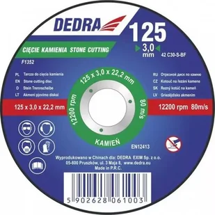 Dedra Tarcza do cięcia kamienia F1352 - Tarcze do pił - miniaturka - grafika 1