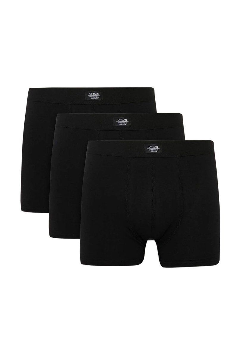 DEFACTO CZARNE BOKSERKI MĘSKIE ZESTAW 3 SZTUK BAWEŁNA ELASTAN XXL 5DA
