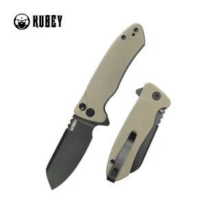 Nóż składany Kubey Creon Tan G10, Blackwashed AUS-10 (KU336I) - Noże - miniaturka - grafika 1