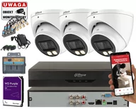 Zestawy do monitoringu - Zestaw monitoringu 3 kamery analogowe Dahua HAC-HDW1509T-A-LED-0280B-S2 5MPx Wizsense Full-Color Starlight Mikrofon - miniaturka - grafika 1