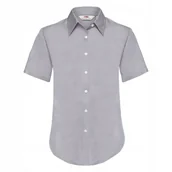 Koszule damskie - Koszula damska z krótkim rękawem Oxford Oksfordzki Szary r. 2XL - miniaturka - grafika 1