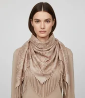 Moda i Uroda OUTLET - Modna damska chusta z frędzlami kobiecy elegancki szal - miniaturka - grafika 1