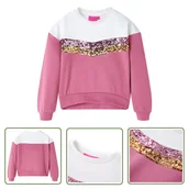 Bluzy dla dziewczynek - Bluza dziecięca - malinowa - 116 - Bluza Dla Dziecka - miniaturka - grafika 1