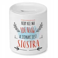 Skarbonki - Skarbonka Dla Siostry na Urodziny Imieniny Prezent z Nadrukiem ze Zdjęciem + Opakowanie na prezent (wzór 03) - miniaturka - grafika 1