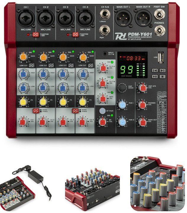 Mikser 6- kanałowy PDM-Y601 Power Dynamics one size
