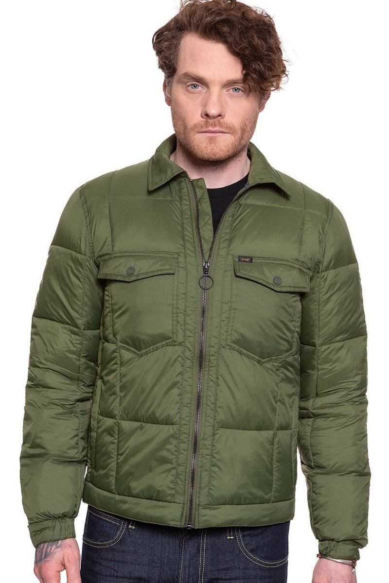 Kurtka Męska Lee Lt Chetopa Puffer Olive Green L86Msznx-S