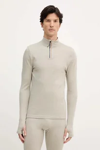 BOSS bluza z dodatkiem wełny męska kolor beżowy gładka 50544368 - Bluzy męskie - miniaturka - grafika 1