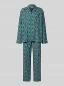 Piżamy męskie - Piżama z listwą guzikową - miniaturka - grafika 1