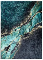 Wykładziny - Dywan Antypoślizgowy MARBLE Wykładzina Chodnik Czarno-Szmaragdowy Marmur 160x230 cm GOLDLUX - miniaturka - grafika 1