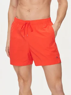 Tommy Hilfiger Szorty kąpielowe UM0UM03280 Czerwony Regular Fit - Kąpielówki męskie - miniaturka - grafika 1