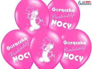 Strong Balloons Balony 14", "Gorączka Panieńskiej...", Rose, 6 szt SB14P-241-006-6 - Wieczór panieński i kawalerski - miniaturka - grafika 1