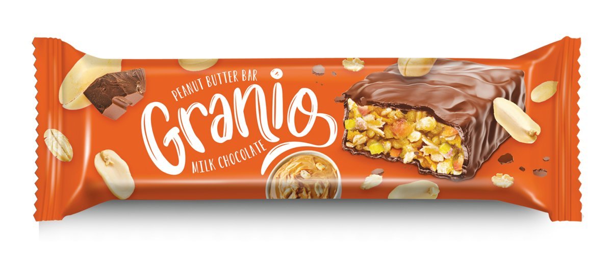 Baton z mlecznej czekolady z orzeszkami i masłem orzechowym Granio 40g
