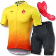 Spodenki rowerowe - Strój Rowerowy Koszulka Spodenki Rowerowe Z Wkładką Żelową Żp Arsuxeo L - miniaturka - grafika 1