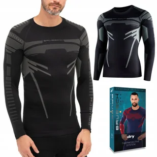 Bluza męska TERMOAKTYWNA koszulka długi rękaw BRUBECK DRY - XL - Koszulki męskie - miniaturka - grafika 1