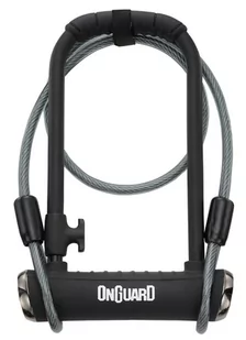 Onguard Zamknięcie PitBull DT 8005X X-series U-LOCK - 14mm 115mm 230mm - 5 x Klucze z kodem + linka 10mm 120cm CZARNE - Akcesoria rowerowe - miniaturka - grafika 1