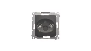 Kontakt Simon Simon 54 Gniazdo antenowe R-TV zakończeniowe do gniazd przelotowych (moduł) czarny mat DAZ.01/49 DAZ.01/49 - Gniazdka elektryczne - miniaturka - grafika 1
