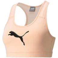 Bielizna sportowa damska - Stanik sportowy damski Puma Mid Impact 4Keeps brzoskwiniowy - miniaturka - grafika 1