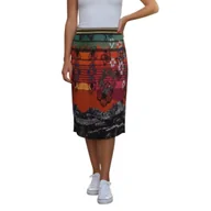 Spódnice - Spódnica damska Desigual Montbee Rep plisowana wzorzysta-M - miniaturka - grafika 1