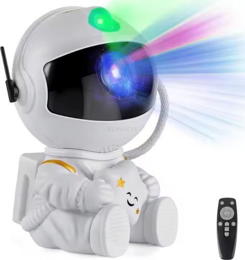 Projektor gwiazd astronauta siedzący rzutnik kosmosu dziecięca lampka