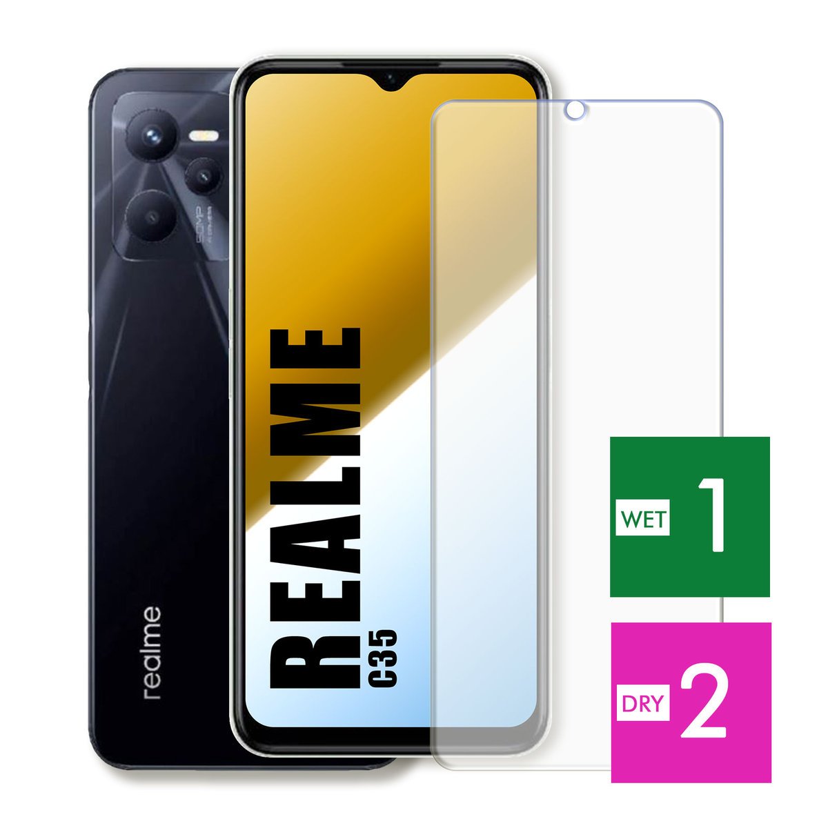 WZMOCNIONE SZKŁO DO REALME C35 SZYBKA HARTOWANE 9H JAKOŚĆ