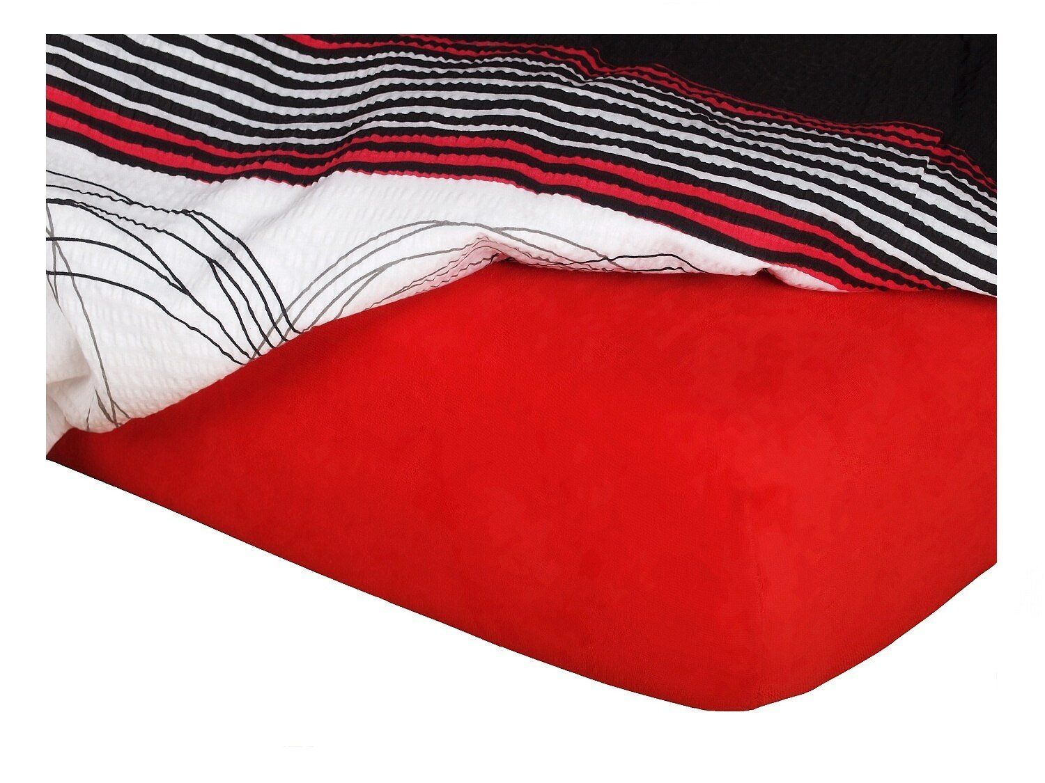Prześcieradło Jersey czerwone 60x120x10 cm