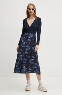 Desigual sukienka FILADELFIA kolor granatowy midi rozkloszowana 24WWVW37 - Sukienki - miniaturka - grafika 1
