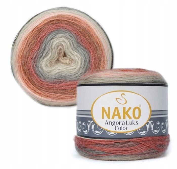 włóczka NAKO ANGORA LUKS COLOR 150g kol. 81913 .