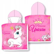 Okrycia kąpielowe dla dzieci - RĘCZNIK PONCHO 50x100 JEDNOROŻEC unicorn KOŃ - miniaturka - grafika 1