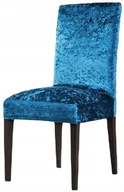 Pokrowce na meble - Pokrowiec krzesło kreszowany welur aksamit turkus [21m] - miniaturka - grafika 1