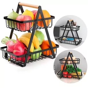 Kosz na owoce dwupoziomowy FRUT czarny - Zabawki zręcznościowe - miniaturka - grafika 1