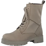 Kozaki damskie - MARCO TOZZI Buty damskie Bootie Laced 2-25286-43 półdługie kozaki, taupe nubuk, 41 EU - miniaturka - grafika 1
