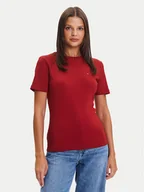 Koszulki i topy damskie - Tommy Hilfiger T-Shirt New Cody WW0WW40587 Czerwony Slim Fit - miniaturka - grafika 1